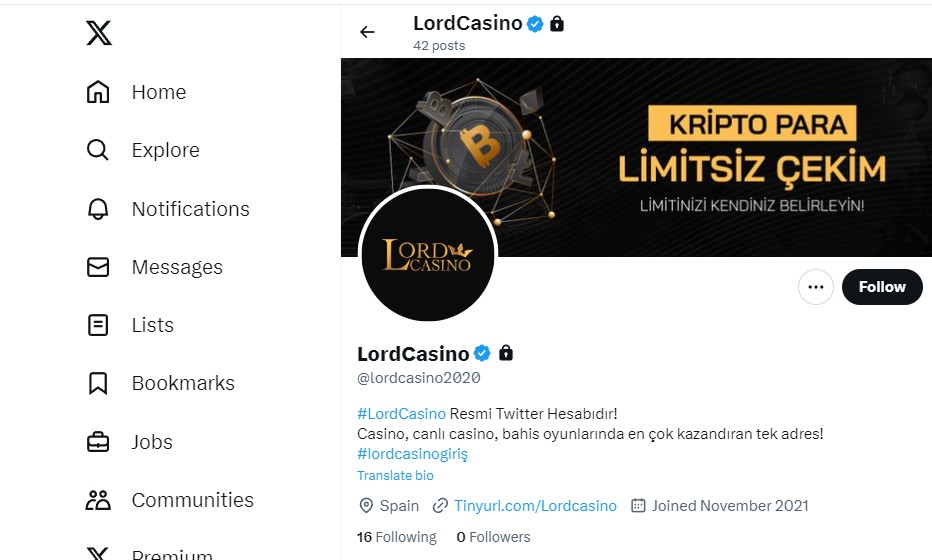 Lordcasino Twitter